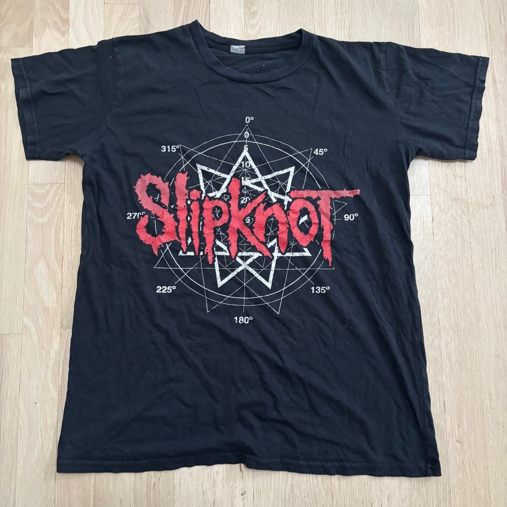 Slipknot Graphic T-Shirt Mens Medium Black Excellent Used Condition Band Tee